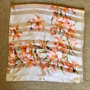 Floral Silk Scarf ~Vintage